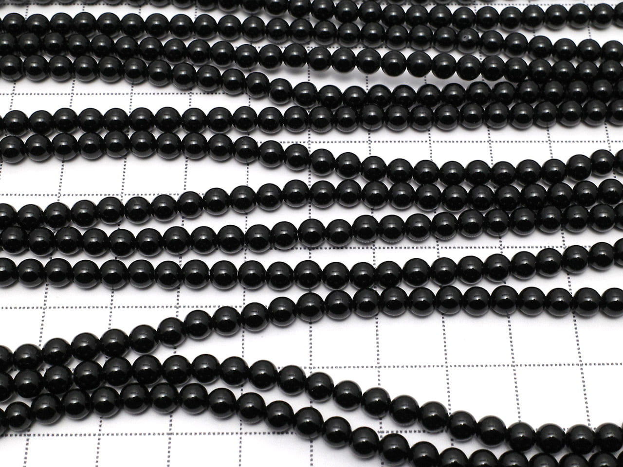 [Vidéo]En solde ! Perles rondes Onyx 4mm 1 fil (env. 15inch/36cm)
