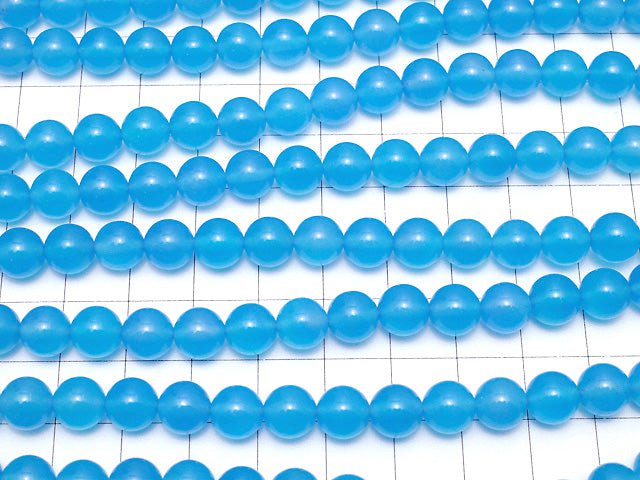 [Video] Blue Agate AAA Round 8mm 1strand beads (aprx.15inch/36cm)