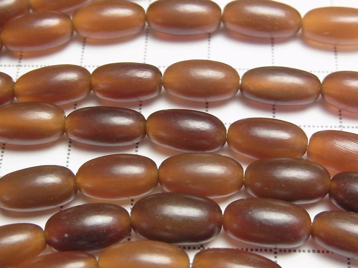 Buffalo Horn Rice 12x6x6mm Brown 1strand beads (aprx.15inch/38cm)