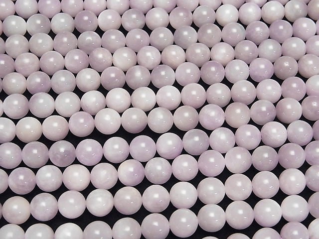 [Video] Nigeria Kunzite AA+ Round 8mm half or 1strand beads (aprx.15inch / 38cm)