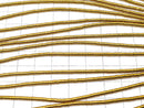 Hematite Tube (Heishi) 2x2x1mm Gold coating 1strand beads (aprx.15inch / 38cm)