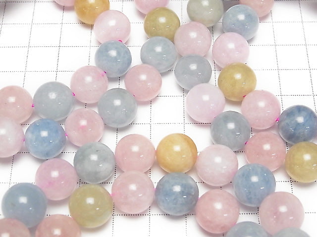 [Video] Beryl Mix (Multicolor Aquamarine) AA++ Round 12mm Bracelet