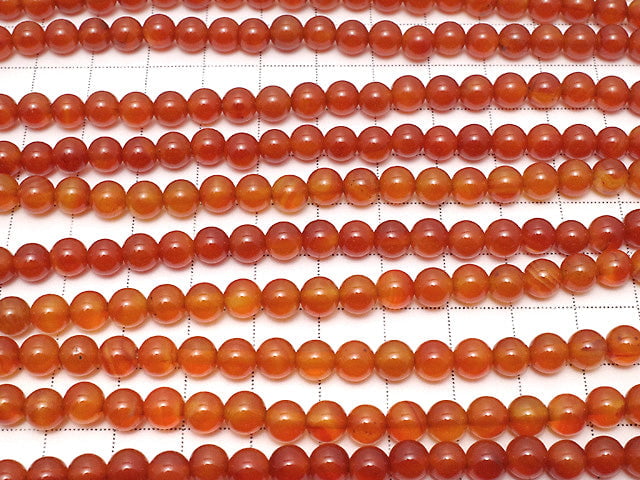 Carnelian AAA- Round 6mm 1strand beads (aprx.14inch/35cm)