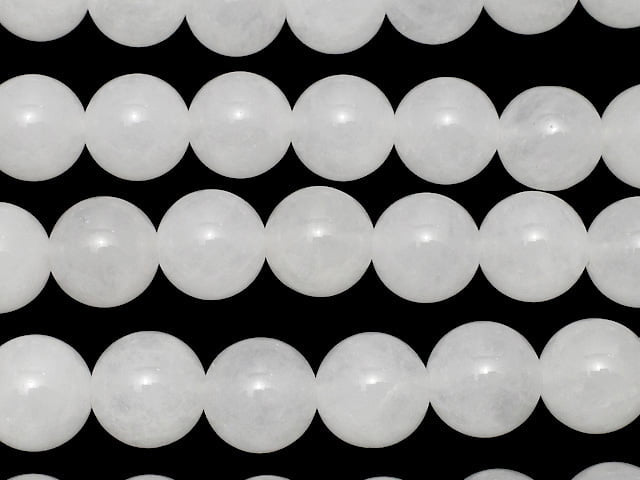 White Jade Round 12mm 1strand beads (aprx.15inch / 36cm)
