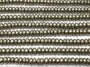[Video]Pyrite Rondelle 6x6x3mm half or 1strand beads (aprx.15inch/38cm)