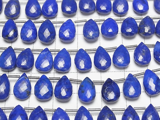 [Video] High Quality Lapislazuli AAA- Pear shape Faceted Briolette 12x8mm half or 1strand (8pcs)