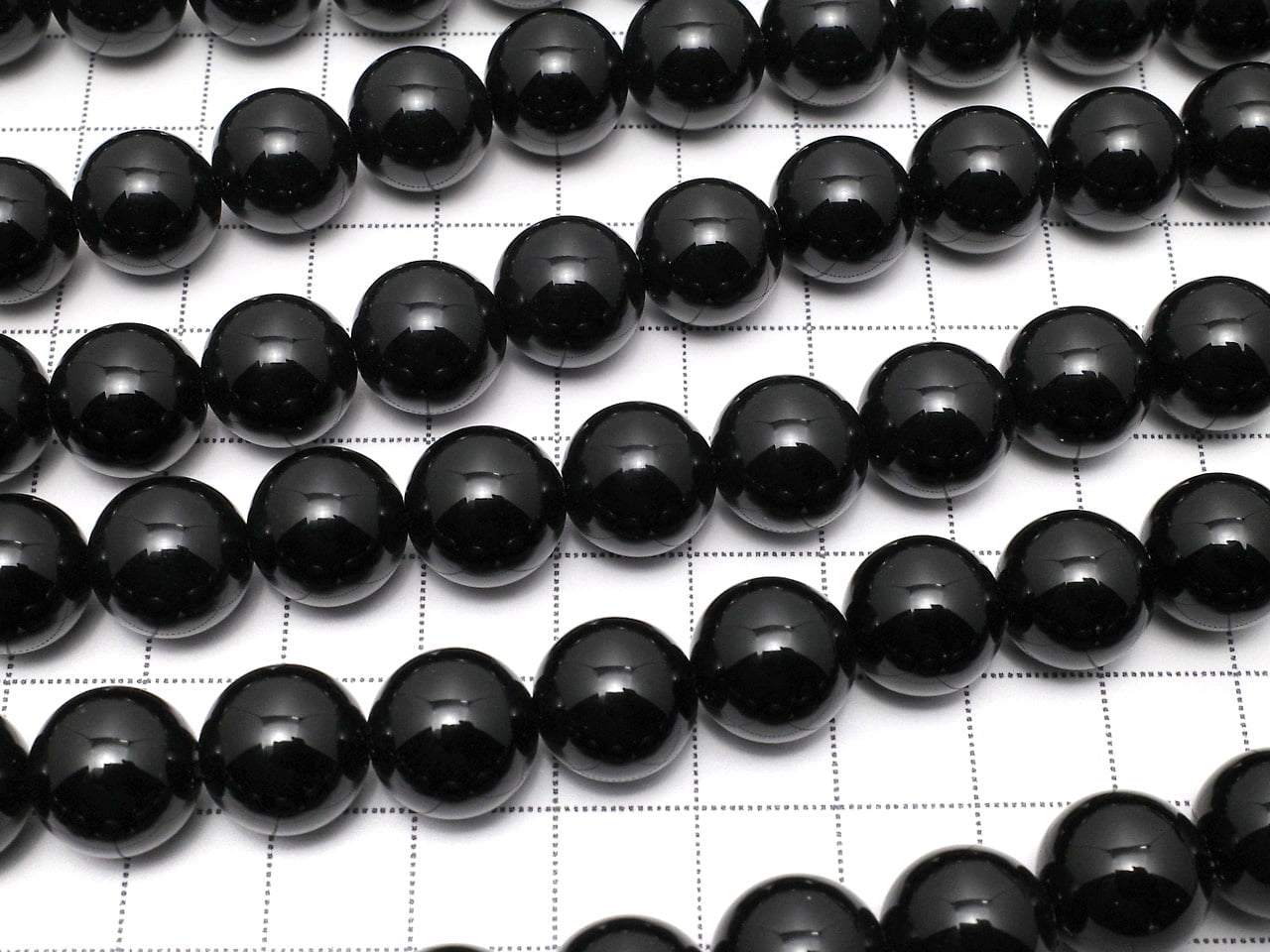 [Vidéo] Perles d'Onyx rondes de 12 mm, 1 fil (environ 15 pouces/36 cm)