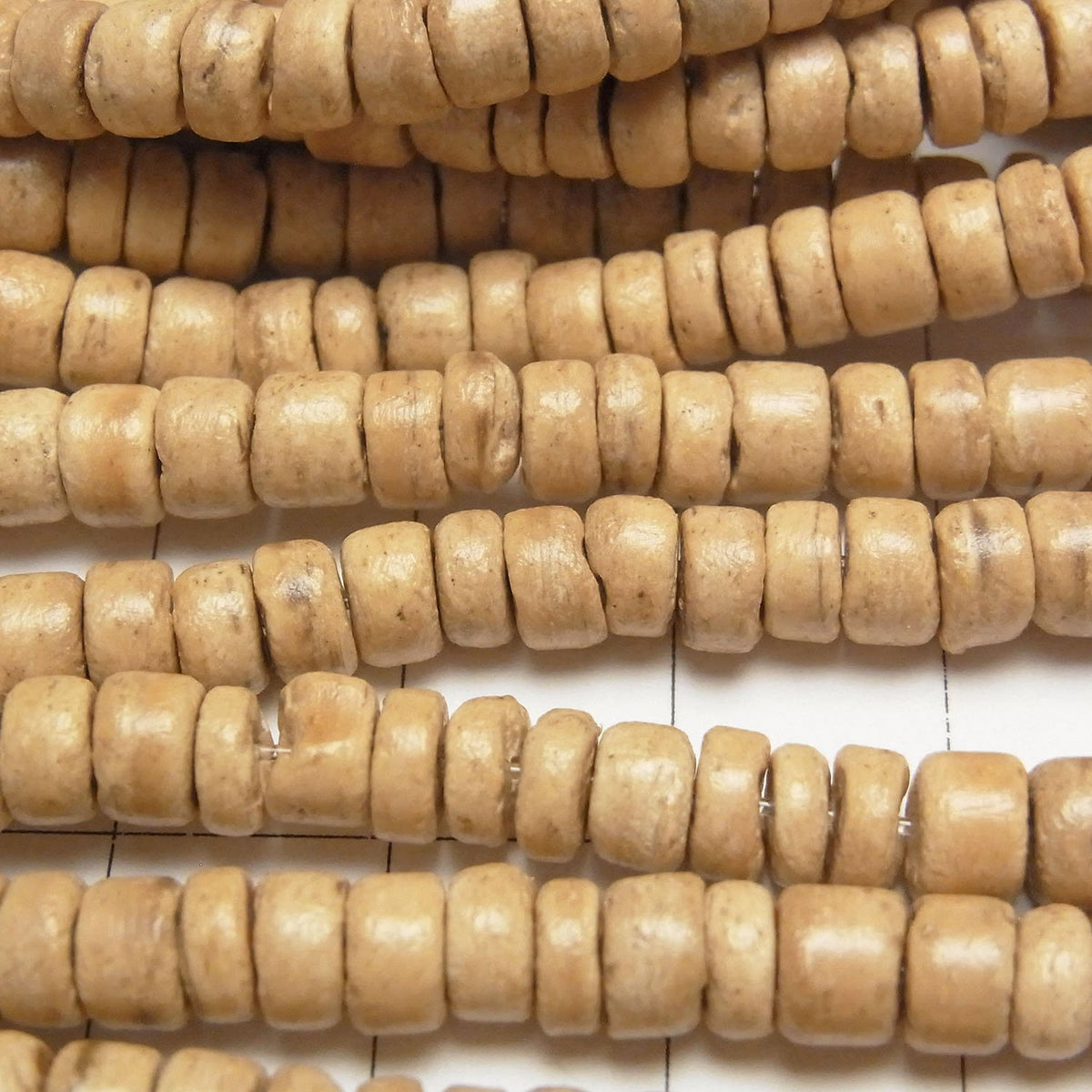 Coconut Rondelle 5x5x3mm natural color 1strand beads (aprx.14inch/34cm)