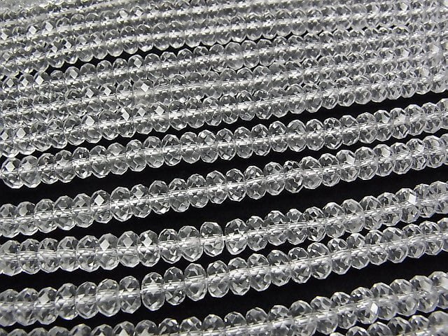 [Video] High Quality! Crystal AAA Faceted Button Roundel 6x6mm "Special cut" half or 1strand beads (aprx.15inch / 38cm)