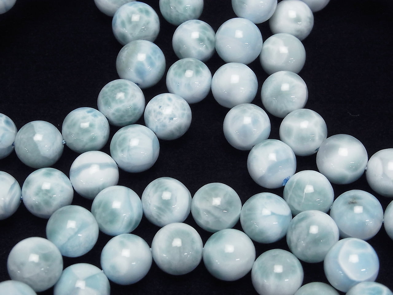 Larimar Pectolite AA++ Round [9mm][10mm][11mm] 1strand beads (Bracelet)