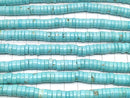 Magnesite Turquoise Rondelle (Tube ,Disc) 8x8x2mm 1strand beads (aprx.15inch/38cm)