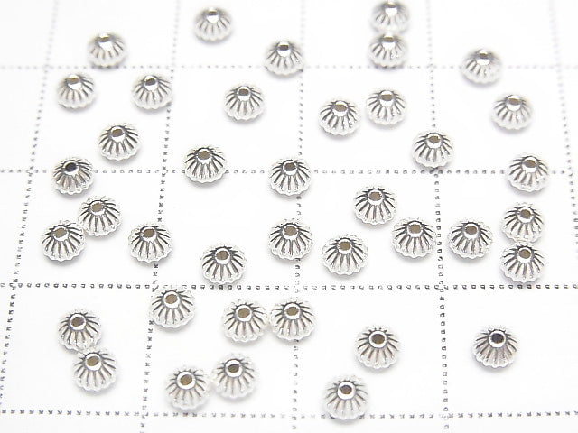 Silver925  Line Carved Rondelle  3.3mm 20pcs