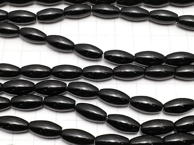 [Video] Onyx  Rice 16x8x8mm 1strand beads (aprx.15inch/36cm)