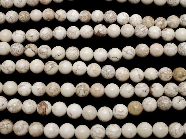 Magnesite  Round 8mm 1strand beads (aprx.15inch/37cm)