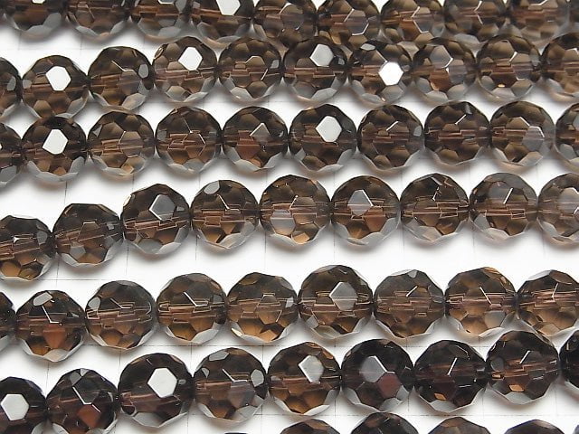 Smoky Quartz AAA 32Faceted Round 10mm half or 1strand beads (aprx.15inch/36cm)