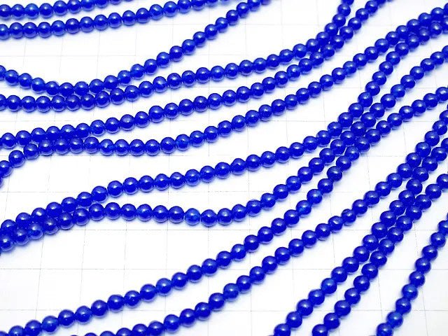 Blue Jade Round 4mm NO.2 1strand beads (aprx.15inch / 37cm)