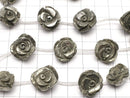 [Video] Golden Pyrite Rose 17mm 3pcs or 1strand beads (aprx.15inch / 38cm)