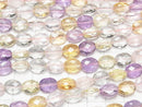[Video]High Quality Mixed Stone AAA- Faceted Oval 10x8x5mm 1/4 or 1strand beads (aprx.15inch/38cm)