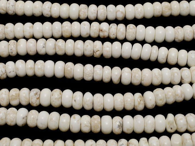 Magnesite  Rondelle 8x8x4mm 1strand beads (aprx.15inch/38cm)
