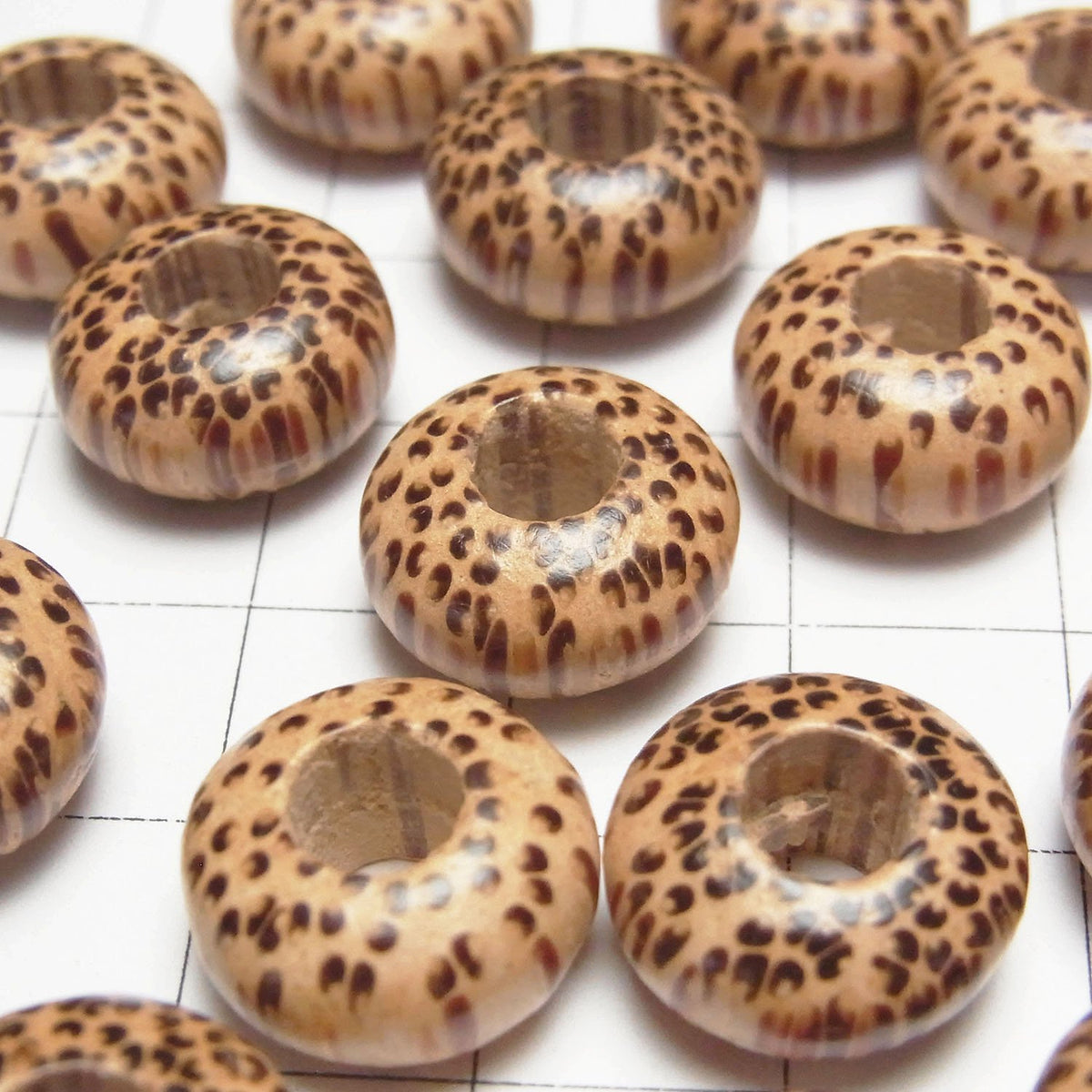 Palmwood Rondelle 14mm [5mm Hole] 10pcs