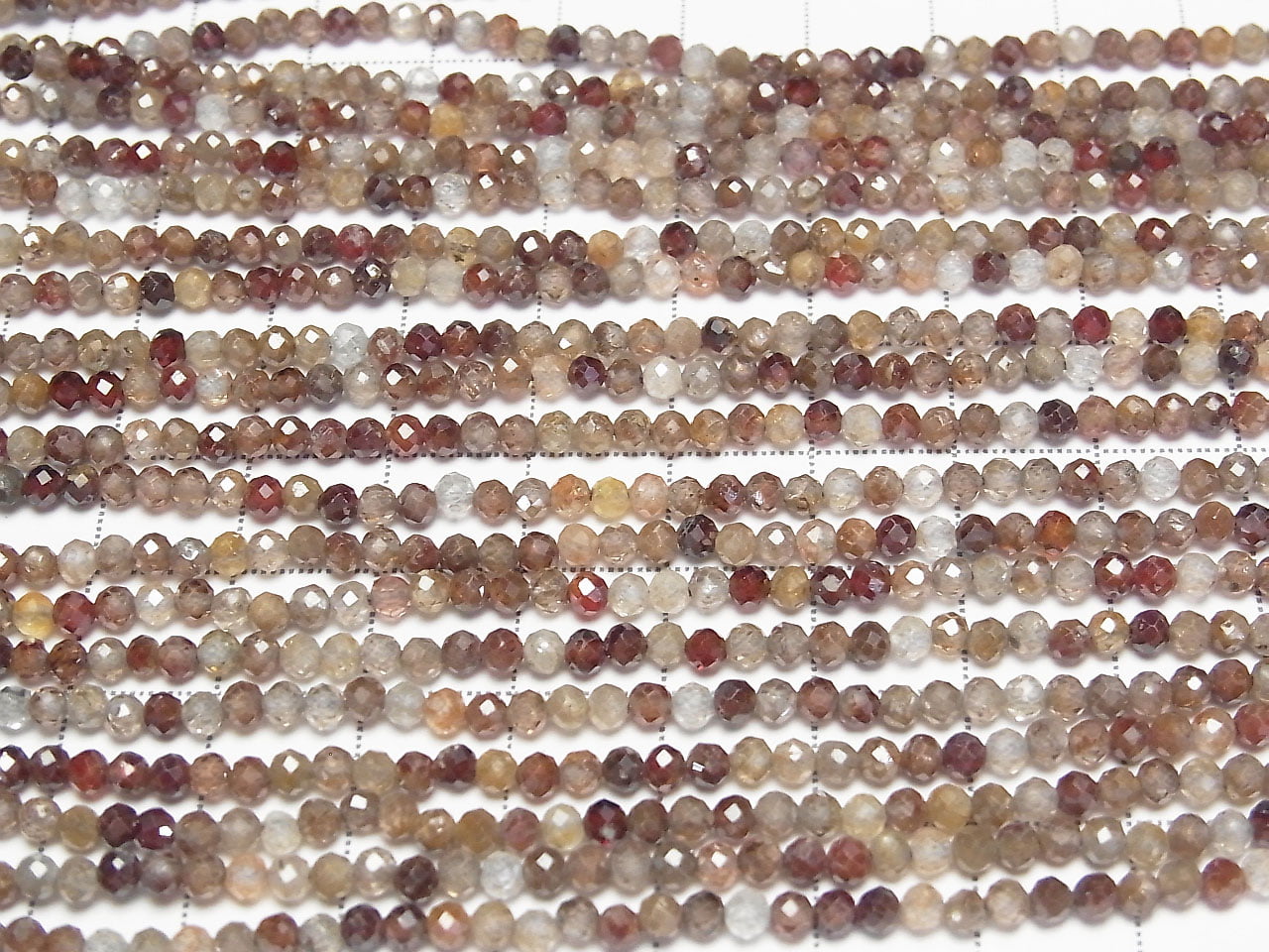 High Quality! Natural Brown Zircon AAA- Faceted Round 3mm 1strand Beads (approx. 15 inches/37 cm)