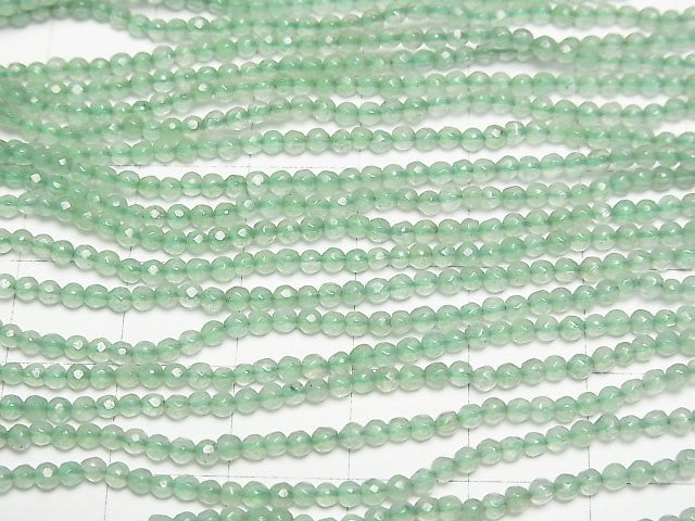 1strand $12.99! Green Aventurine Faceted Round 2mm 1strand beads (aprx.15inch / 38cm)