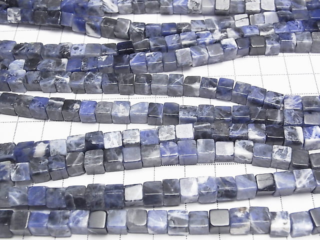 1strand $7.79! Sodalite AA+ Cube 6x6x6mm 1strand beads (aprx.15inch/37cm)