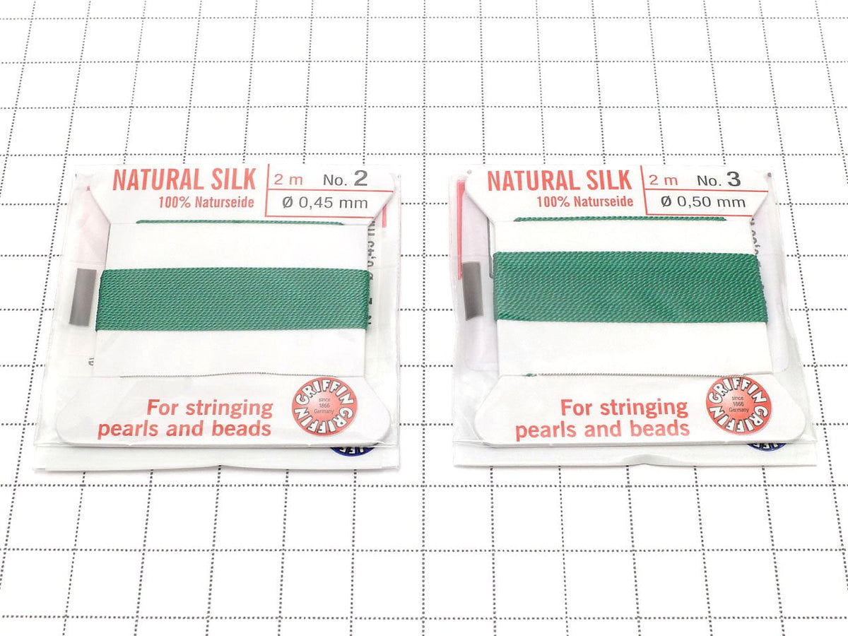 Griffin Cord (Silk Bead Cord Thread) [0.30mm-0.70mm] Green 1pc
