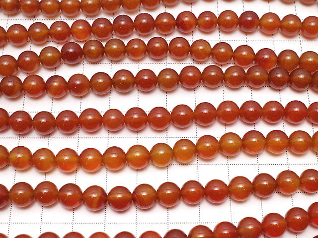 Carnelian AAA Round 8mm 1strand beads (aprx.15inch/36cm)