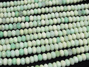 [Video] High Quality! Chrysoprase AA+ Faceted Button Rondelle 8x8x5mm half or 1strand beads (aprx.15inch / 38cm)