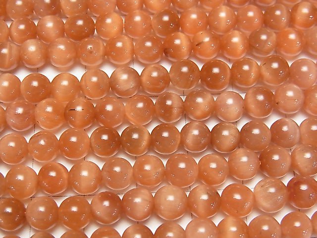 Orange Tiger's Eye AAA Round 6 mm half or 1 strand beads (aprx.15 inch / 38 cm)
