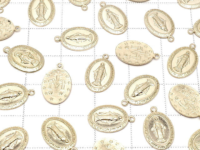 [Video] 14KGF Charm 14x9mm Miraculous Medal 1pc