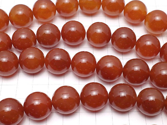 [Video]Carnelian AAA Round 18mm half or 1strand beads (aprx.15inch/36cm)