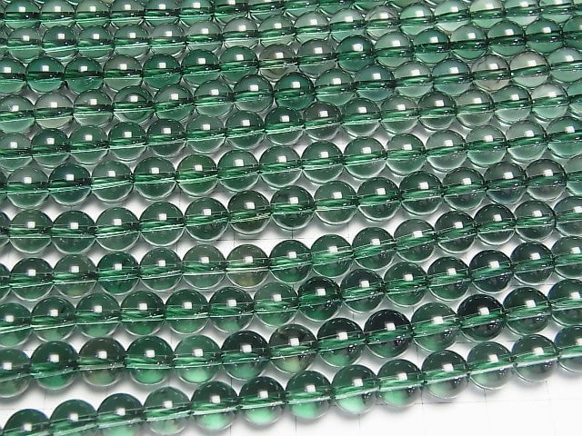 [Video] Green Quartz Round 8mm half or 1strand beads (aprx.15inch/38cm)