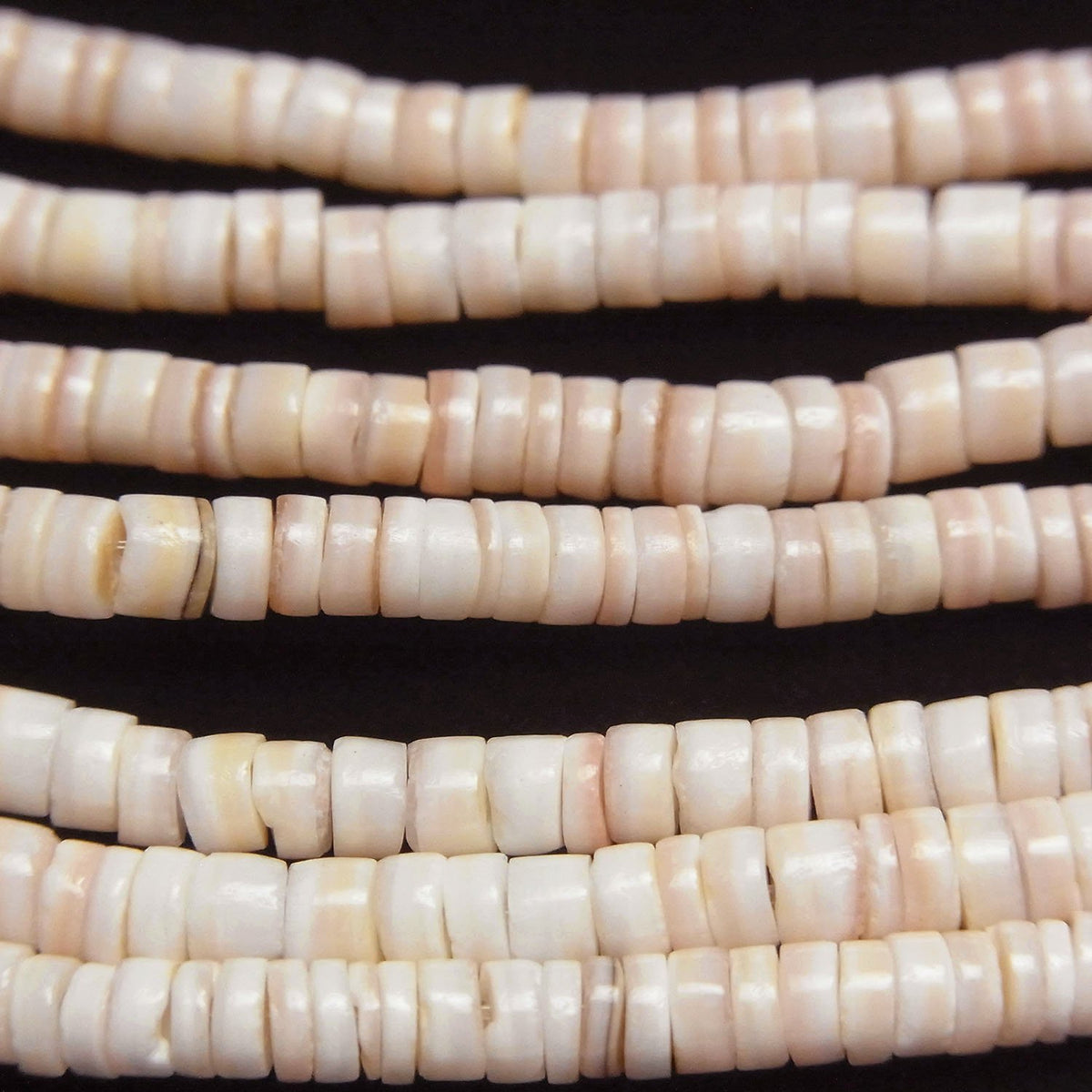 Pink Shell Tube (Heishi)3x3x2mm half or 1strand beads (aprx.23inch/58cm)