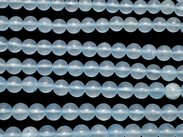 Light Blue Color Jade (Clear Type) Round 8mm 1strand beads (aprx.14inch / 35cm)