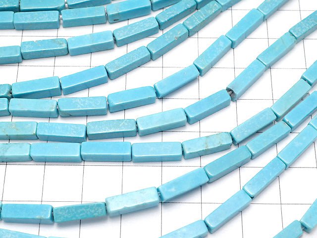 1strand $4.79! Magnesite Turquoise  4Faceted Faceted Tube 13x4x4mm 1strand beads (aprx.15inch/38cm)