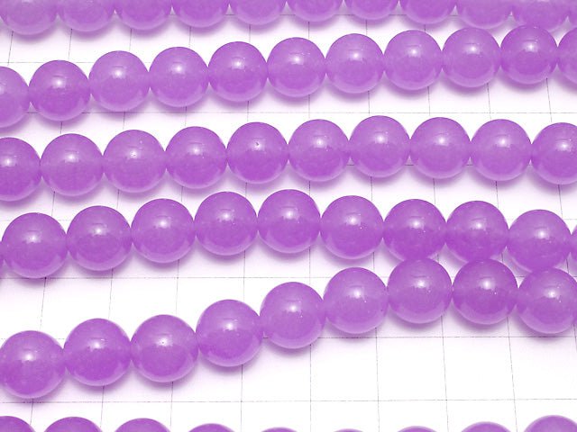 Purple Color Jade Round 10mm 1strand beads (aprx.14inch / 35cm)