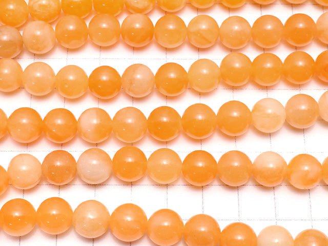 1strand $5.79! Orange Jade Round 10mm 1strand beads (aprx.15inch / 38cm)