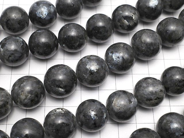 Larvikite  Round 18mm half or 1strand beads (aprx.15inch/38cm)