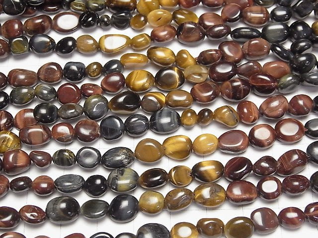 Tiger's Eye AA++ 3 color mix Nugget 1strand beads (aprx.15inch / 38cm)