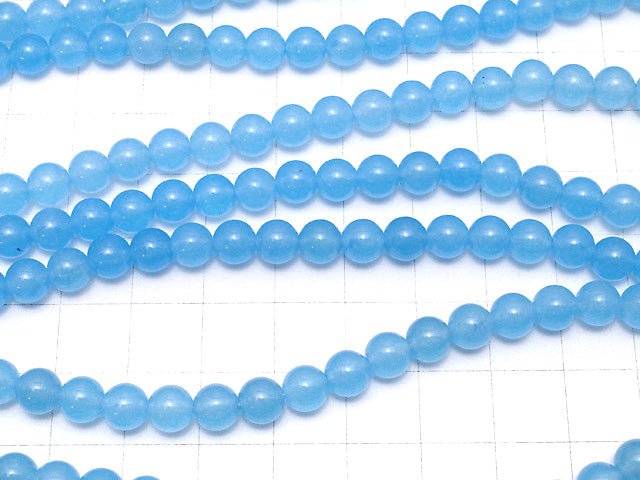 Blue Jade Round 6mm 1strand beads (aprx.15inch / 38cm)