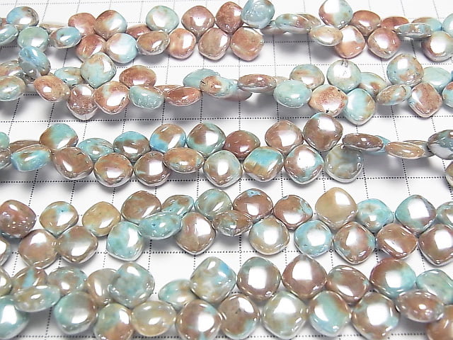[Video] Prehnite Diamond (Smooth) coating half or 1strand beads (aprx.7inch/18cm)