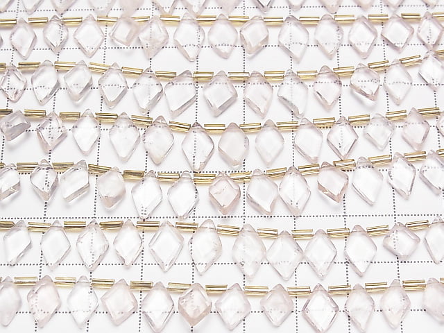 [Video]High Quality Rose Quartz AA++ Diamond Shape half or 1strand beads (aprx.7inch/18cm)