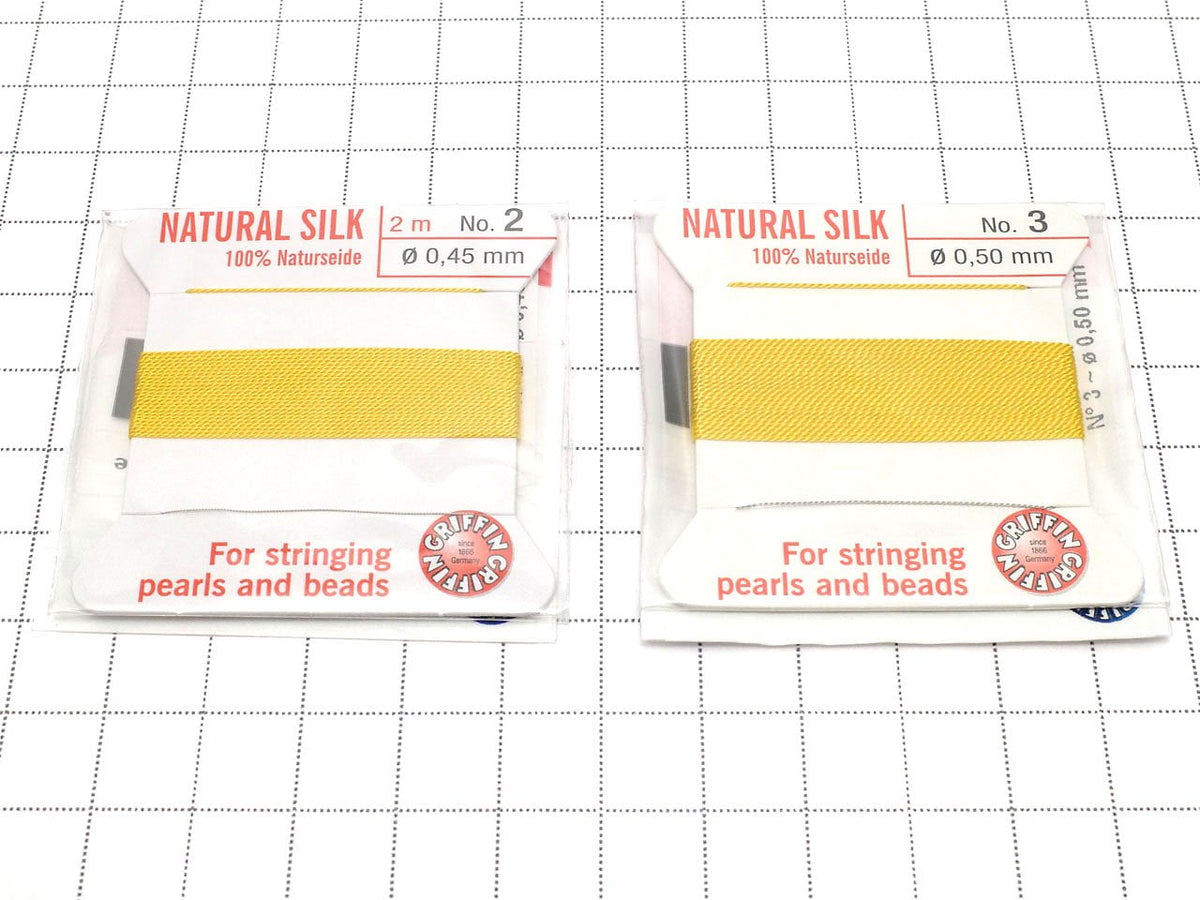 Griffin Cord (Silk Bead Cord Thread) [0.30mm-0.70mm] Yellow 1pc