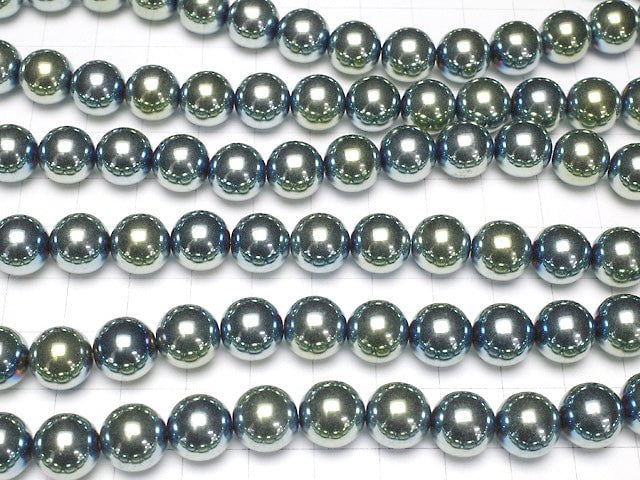 [Video] Hematite Round 10mm metallic green 1strand beads (aprx.15inch / 38cm)