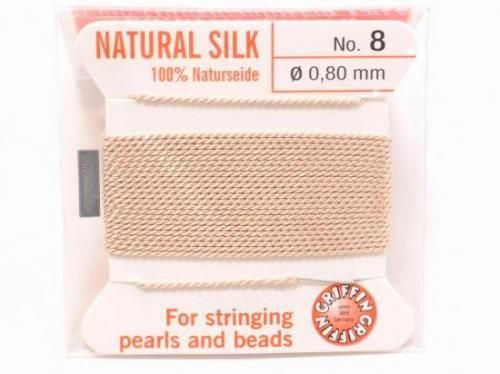 Griffin Cord (Silk Bead Cord Thread) [0.75mm-1.05mm] Light Pink 1pc
