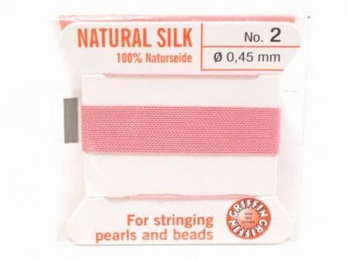 Griffin Cord (Silk Bead Cord Thread) [0.30mm-0.70mm] Dark Pink 1pc