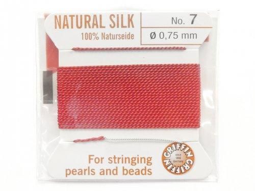Griffin Cord (Silk Beading Cord Thread) [0.75mm-1.05mm] Red 1pc
