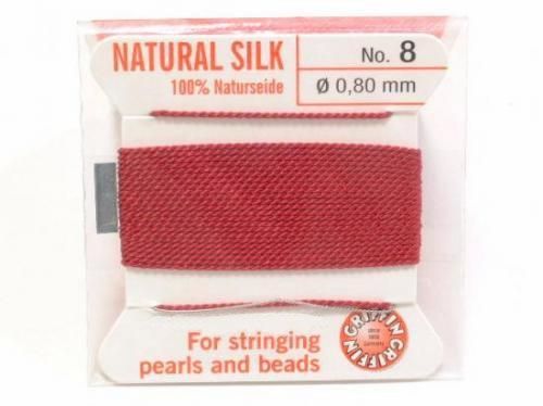 Griffin Cord (Silk Beading Cord Thread) [0.75mm-1.05mm] Garnet 1pc